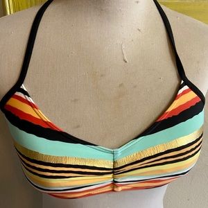 Aerie Bikini top swimsuit sz small stripe print